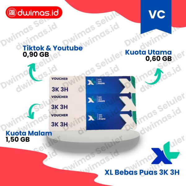 XL Bebas Puas 3K / 3 Hari