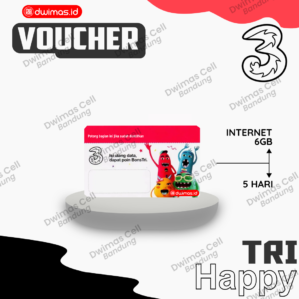 VC Tri Happy 6 GB / 5 Hari (10 GB 5 Hari)