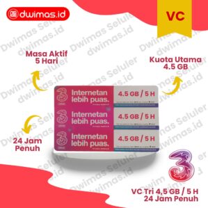 VC Tri Happy 4,5 GB / 5 Hari